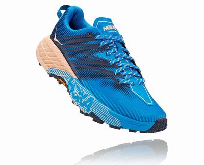 Hoka One One Speedgoat 4 Női Utcai Cipő - Sötétkék/Sárgabarack [H7831-463]